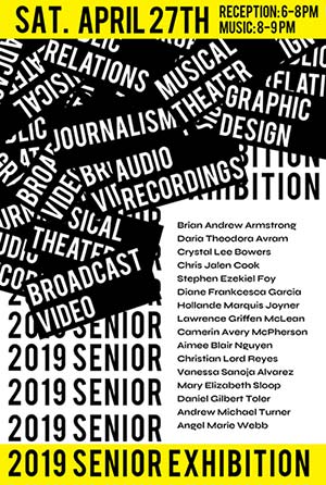 Featured image for post: Senior Exhibition for Visual, Performing, and Communication Arts Opens on Saturday, April 27