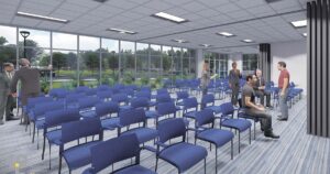 Rendering of Glassed-In Conference Room at David Hicks Sports Operations Center