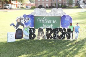 Wecome Back Barton College sign